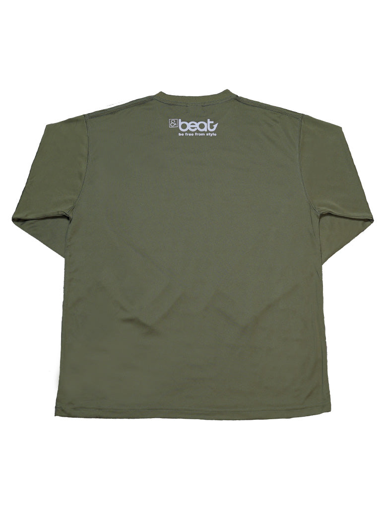 &beat ドライ長袖Tシャツ -オリーブ